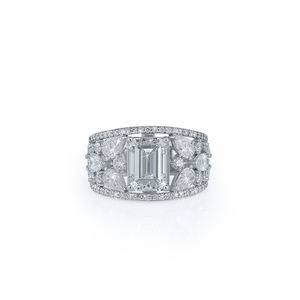 แหวนเงินแท้ 10 กะรัต ประดับเพทาย ดีไซน์ทันสมัย สำหรับทั้งชายและหญิง เหมาะสำหรับงานแต่งงาน งานหมั้น และโอกาสพิเศษ - Product Image 1