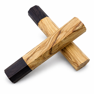 Manche de couteau en bois d'olivier et bois de santal de qualité supérieure – Manche de couteau de chef japonais octogonal fait main 105 mm - Product Image 1