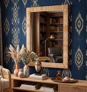 Bohemian Handwoven Rattan <b>Wall</b> <b>Mirror</b> Rectangular Decorative Wooden Frame <b>Mirror</b> <b>for</b> Bedroom Bathroom Home Decor from Vietnam - Product Image 6
