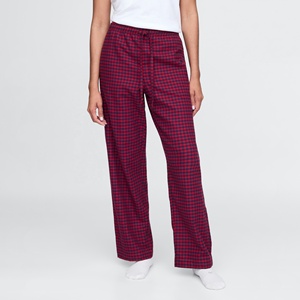 Pantalon de pyjama d'été respirant et confortable pour femme, à carreaux rouges et noirs, avec poches, en polyester-coton extensible, grande taille - Product Image 3