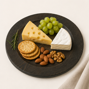 Assiettes de présentation en bois grainé brun foncé, style ferme antique, pour la décoration de table, idéales pour les mariages et événements gastronomiques - Product Image 2
