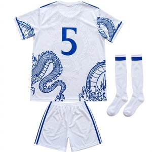 Camiseta de Fútbol Personalizada de Una Pieza con Nombre y Número Personalizados, Uniforme de Equipo de Secado Rápido, Camiseta de Fútbol de Manga Corta para Verano - Product Image 3