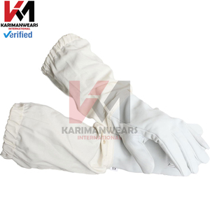 Gants d'apiculture robustes résistants aux piqûres en cuir pour travaux au rucheau, manches longues, approvisionnement en gros OEM - Product Image 2