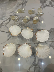 Copas de Vino con Diseño de Conchas Marinas, Estilo Costero, Decoración de Vidrio con Forma de Concha Turbo de Vietnam, Ideal para Cocina, Restaurante u Hotel - Product Image 2