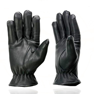 Samroz Sports Men's Black Cowhide Leather Gauntlet Motorcycle Hand <b>Gloves</b> - Product Image 3