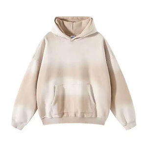Men's Oversized Hooded Sweatshirt Solid Green French Terry Cotton Casual Autumn Wear Pocket Design Regular Fit - Product Image 3
