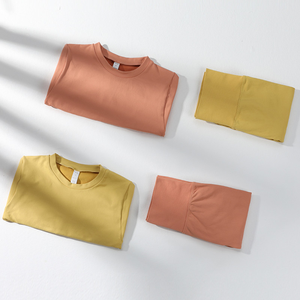 Conjunto Deportivo de Yoga sin Costuras para Otoño, Top Corto de Manga Larga para Mujer, Leggings de Gimnasio, Ropa Deportiva con Logotipo Personalizado - Product Image 6