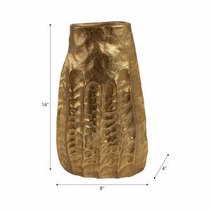 Vase de table Wild Bloom fait main, finition dorée, design moderne, en bronze, décoration de mariage, minimaliste et élégant - Product Image 1