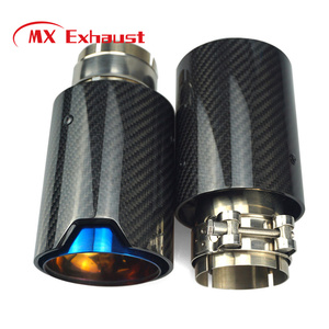 M Hiệu Suất <span class=keywords><strong>B</strong></span> * MW 2.5 Inch 63Mm 70Mm Carbon Sợi Lớp Phủ Xe Ống Xả Muffler Mẹo Đuôi Ống - Product Image 2