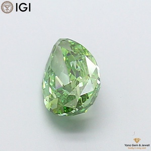Diamant de laboratoire CVD 2,50 CARATS, taille poire, avec certificat IGI, pour bague de fiançailles parfaite, clarté VS1, couleur vert vif fantaisie - Product Image 6