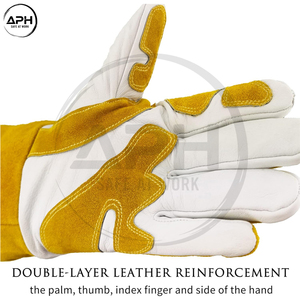 Gants de soudage à l'arc personnalisés avec logo, résistants aux hautes températures, les meilleurs gants de travail - Product Image 3