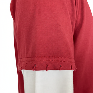 เสื้อยืดแฟชั่นสองชั้นสำหรับผู้ชาย ผลิตจากวัสดุคุณภาพดี ราคาโรงงาน MOQ ต่ำ เสื้อสองชั้นสำหรับผู้ชาย - Product Image 5