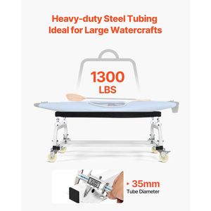 Carrello Regolabile per Moto d'Acqua con 4 Ruote, Capacità di Carico 1300 Libbre, per Spostamento Comodo di Moto d'Acqua - Product Image 2