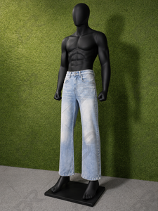 Jeans Anchos de Mezclilla Lavada, Cintura Media, Estilo Vintage, Color Azul Claro, Transpirables, Corte Holgado, Estilo Casual Urbano - Product Image 5