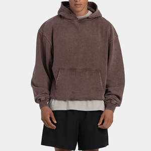 Vêtements pour hommes, basiques confortables, sweats à capuche effet délavé, vente chaude, qualité supérieure, respirants, sweats à capuche effet délavé pour hommes - Product Image 1