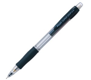 PilotSuper Grip Mechanical Pencil 0.5mm Soft Rubber Grip Retractable Transparent Black, <b>Red</b>, Blue (HGP-10R) - Product Image 3