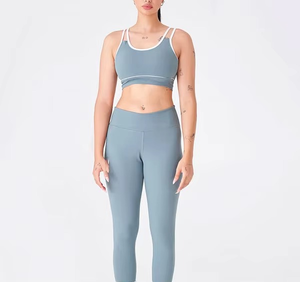 ผู้ผลิตเสื้อชั้นในกีฬาไร้ตะเข็บสำหรับผู้หญิง เสื้อชั้นในโยคะและออกกำลังกายแบบมีซี่โครง รองรับระดับปานกลาง ชุดออกกำลังกาย รับผลิตแบบ OEM ODM - Product Image 4