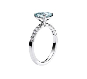 Classic Luxury Cushion Cut Blue Topaz 925 Sterling <b>Silver</b> Gold Plated Prong <b>Set</b> Engagement Wedding Anniversary <b>Ring</b> - Product Image 2
