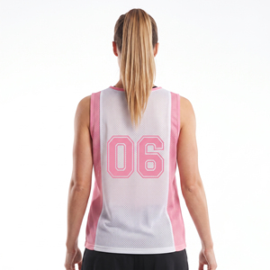 Débardeurs d'entraînement de basketball en maille respirante pour femmes – Maillot de basketball sans manches respirant avec numéro - Product Image 2