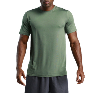 <b>Men's</b> <b>Black</b> Short Sleeve O-Neck T-<b>Shirt</b> <b>Slim</b> <b>Fit</b> Knitted Quick Dry Solid Color Casual Style - Product Image 4