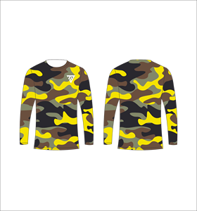 เสื้อยืดแขนยาวลายพรางสีแทนสำหรับผู้ชาย ลายกราฟิกหลายเฉดสี คอกลม สวมใส่สบายๆ สไตล์สตรีทแวร์ เหมาะสำหรับออกกำลังกายและกิจกรรมต่างๆ - Product Image 3