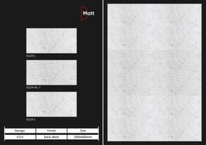 กระเบื้องเคลือบด้านลายสถาปัตยกรรม ขนาด 12x24 นิ้ว ออกแบบมาเพื่อพื้นที่ที่มีโครงสร้าง แข็งแรง ทนทาน และมีความสม่ำเสมอในการออกแบบ - Product Image 3