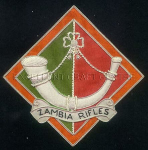 ZAMBIA RFLES Patch brodé en dentelle de haute qualité, à coudre, en tissu, avec broderie à la main au fil doré - Product Image 2