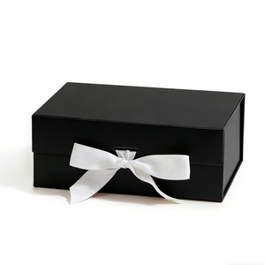 Caja de Regalo Magnética de Cartón Plegable Rosa para Vestido de Novia con Logotipo Personalizado y Listón - Product Image 3