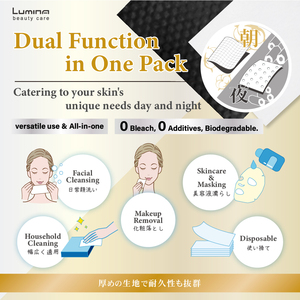 Serviette visage jetable compressée à action double jour et nuit, à séchage rapide, écologique, au charbon de bambou, qui absorbe efficacement l'excès de sébum - Product Image 5