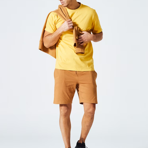 Nouveaux arrivages : T-shirts homme en coton épais, col ras du cou, manches courtes, coupe slim, 100% coton. - Product Image 2