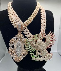 Divine Export Lab-Created Moissanite Hip Hop Cuban Link <b>Chain</b> Necklace with Custom <b>Name</b> 18K Gold Plated Unisex Gift - Product Image 1