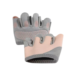 Gants de fitness demi-doigts noirs antidérapants respirants pour entraînement en salle de sport, musculation, unisexe, en spandex, à enfiler - Product Image 5