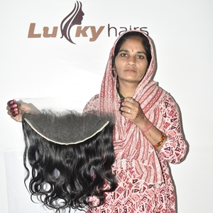 Extensiones de Cabello Humano Natural Indio Ondulado Virgen, Precio de Fábrica, Sin Procesar, Doble Trama a Máquina, Cutícula Alineada, Color Negro - Product Image 4