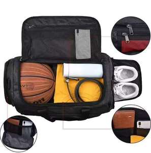 Unisex Gym <b>Duffel</b> <b>Bag</b> 20-30L Polyester Adjustable Strap Zipper Closure Casual Sport Travel <b>Bag</b> with Interior Compartment - Product Image 4