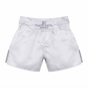 Pantalones Cortos de Muay Thai Personalizados Trade Excel Impex 100% Poliéster, Nuevo Diseño con Logotipo Impreso en la Parte Delantera, Elásticos, Ecológicos y de Secado Rápido - Product Image 4