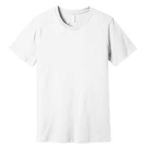 Men's <b>White</b> Short Sleeve O-Neck T-<b>Shirt</b> Regular Fit Solid Color Casual Cotton Jersey Plain Dyed Knitted Style - Product Image 1