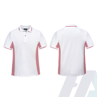Polo en coton 100% à deux tons pour hommes, t-shirt à manches courtes de haute qualité, polo brodé personnalisé