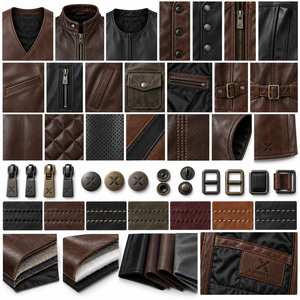 <b>Men's</b> Custom Private Label Leather <b>Vests</b> | Grey <b>Black</b> Burgundy Brown Camel | OEM ODM Manufacturer | Premium Design Quality | - Product Image 2