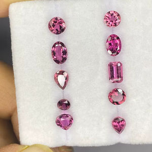 Lote de gemas facetadas de turmalina rosa, turmalina natural tallada, piedras sueltas de 6x4mm 7x5mm para la fabricación de joyas - Product Image 1