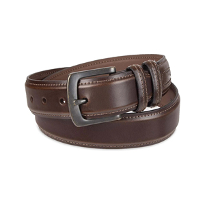Ceintures en cuir de vachette marron formelles avec boucle à ardillon rectangulaire en fer, conception monobloc durable - Product Image 5