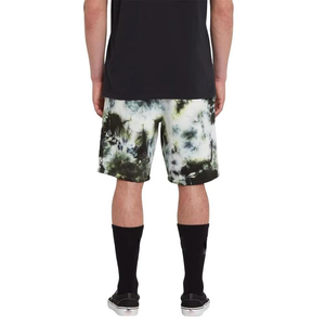 Shorts de bain tie-dye pour hommes, taille mi-haute élastique, style décontracté Bermuda, streetwear tendance, avec cordon de serrage - Product Image 5