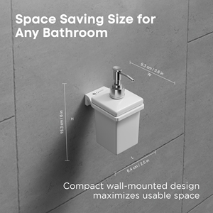 Distributeur de savon en verre carré avec pompe antirouille, rechargeable, pour savon liquide et lotion, idéal pour la salle de bain - Product Image 4