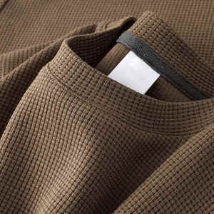 Camiseta de Verano Casual para Hombre, Personalizada, de Algodón, Tejido Waffle, Oversize, con Estampado Frontal, 260g, Venta al Por Mayor - Product Image 2