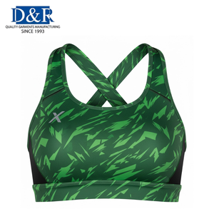Sujetador deportivo floral de alta calidad con botones, OEM de Malasia, el más vendido, top de yoga con espalda cruzada, ropa de fitness para mujer, ropa deportiva transpirable. - Product Image 1