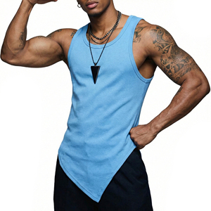 Débardeurs pour hommes en gros, coupe en V, sur mesure, ajustés, sans manches, style décontracté streetwear, débardeurs d'usine pour hommes - Product Image 1