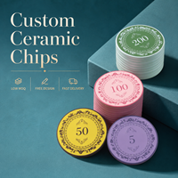 Jetons de poker en céramique personnalisés avec impression artistique couleur intégrale unique pour les soirées poker à domicile et les événements de compétition en club privé