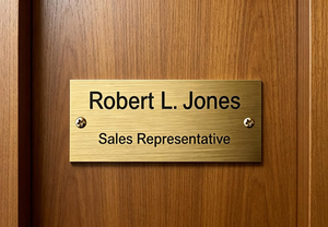 Plaque de porte personnalisée en laiton gravée, signalétique professionnelle pour employés de bureau, étiquette murale décorative - Product Image 5