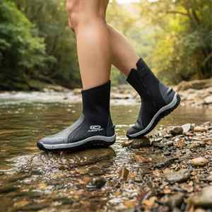 Botas de Buceo de Neopreno OEM/ODM Personalizadas de 5mm Antideslizantes de Corte Alto, Zapatos de Traje de Neopreno Profesionales para Deportes Acuáticos, Surf y Snorkel - Product Image 6