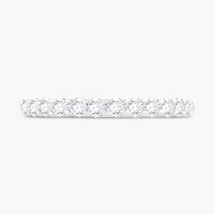 14k 18k Real Gold <b>925</b> <b>Silver</b> 1 Ctw Round Lab Grown Diamond Stackable <b>Ring</b> Pave Solitaire Wedding Half Eternity Band Manufacture - Product Image 3