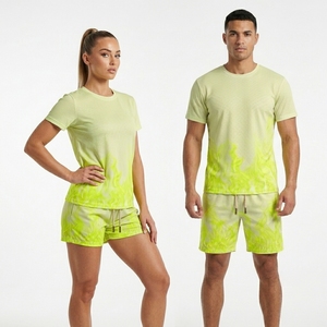 Men's Short Sleeve Digital Print Tshirt <b>Set</b> for Summer Casual Outdoor Sports and Vacation 2 Piece Tshirt and Shorts <b>Set</b> - Product Image 1